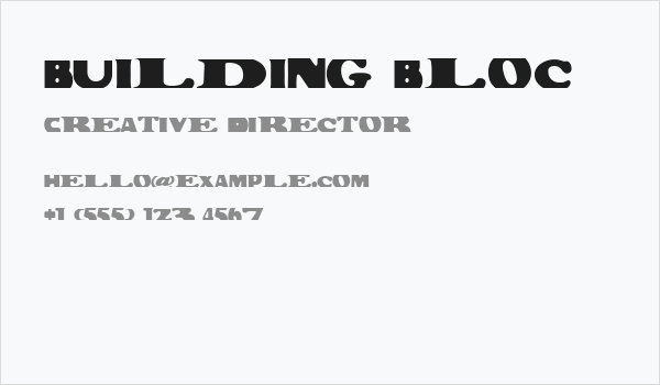Building Bloc Business Card