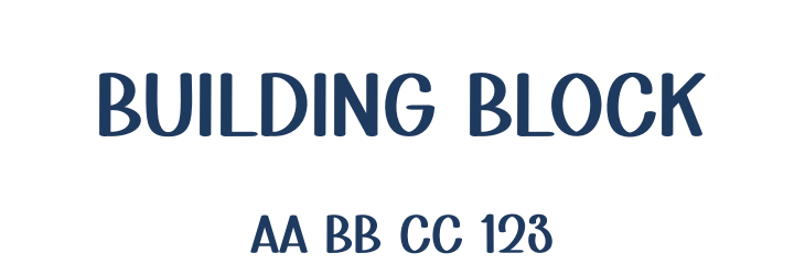 Building Block Font Preview