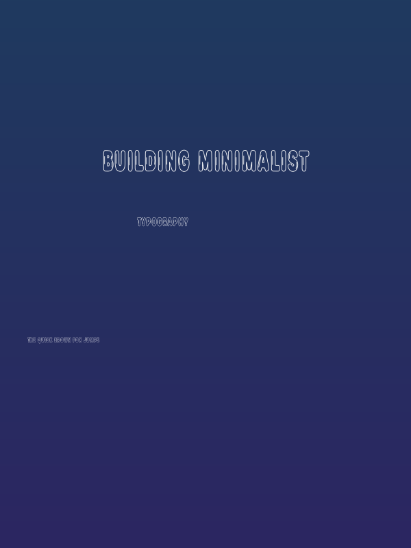 Building Minimalist Poster