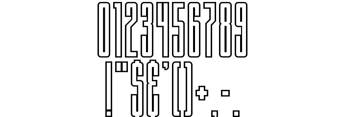 Building State Empire Hollow Font OTHER CHARS