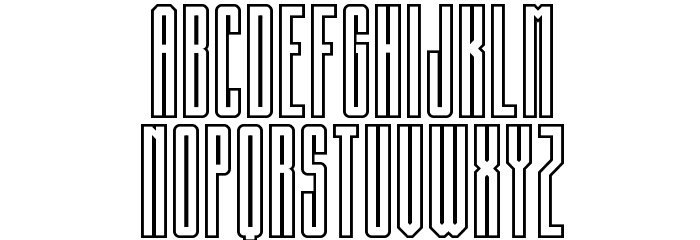 Building State Empire Hollow Font LOWERCASE