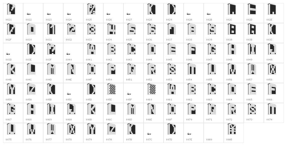 Building2AL Character Map