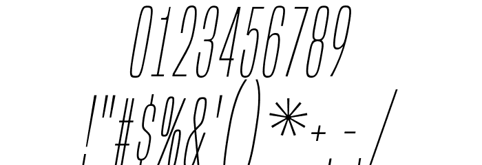 BuiltTitlingEl-Italic Font OTHER CHARS