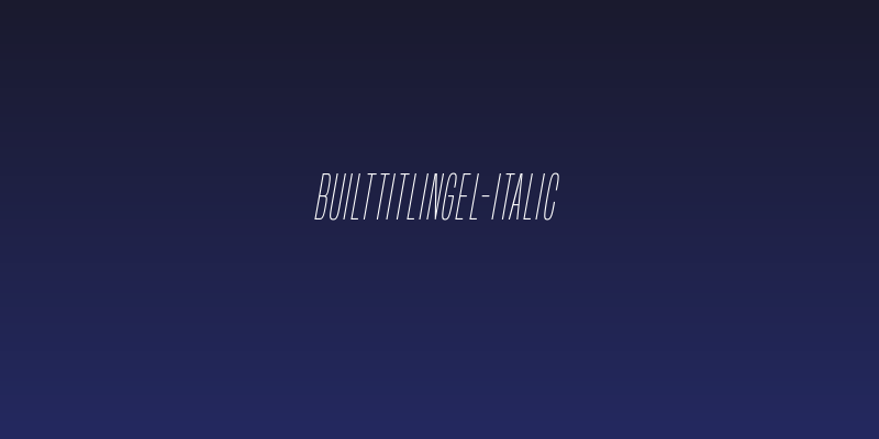BuiltTitlingEl-Italic Social Header