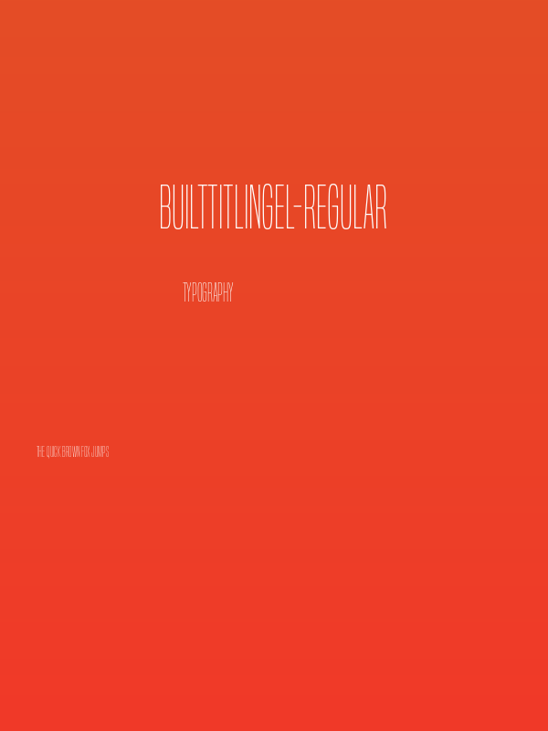 BuiltTitlingEl-Regular Poster