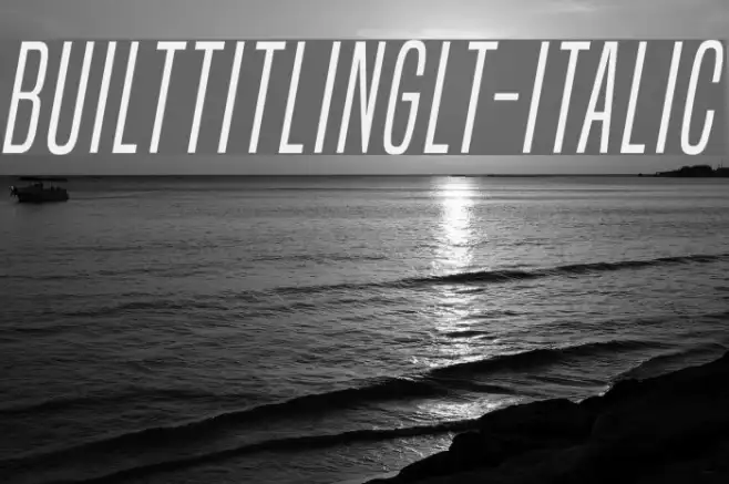 BuiltTitlingLt-Italic Example 2