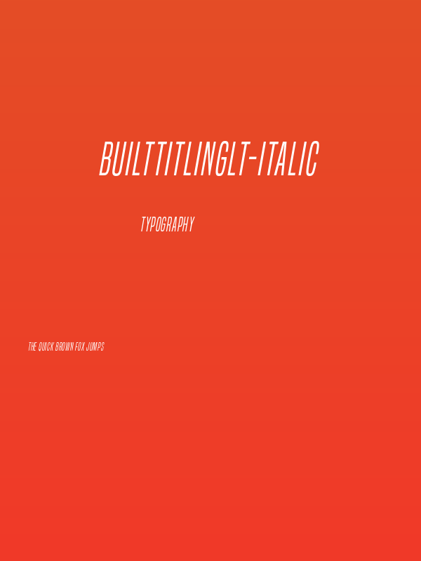 BuiltTitlingLt-Italic Poster