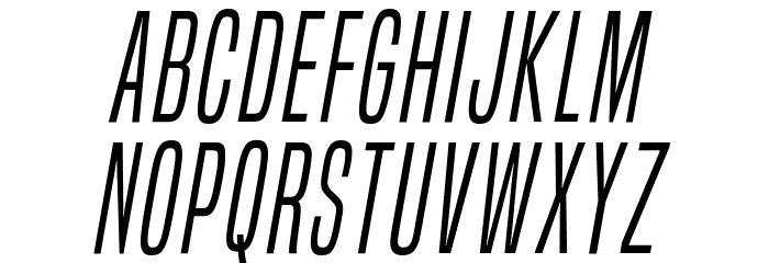 BuiltTitlingLt-Italic Font LOWERCASE