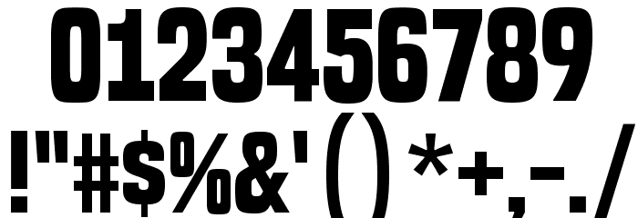 BuiltTitlingRg-Bold Font OTHER CHARS