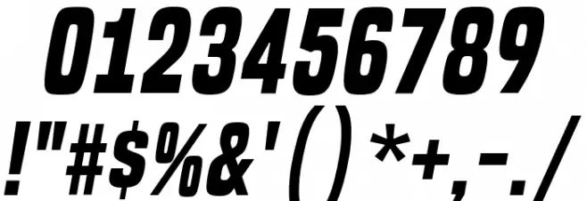 BuiltTitlingRg-BoldItalic Font OTHER CHARS