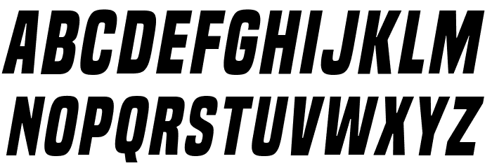 BuiltTitlingRg-BoldItalic Font LOWERCASE