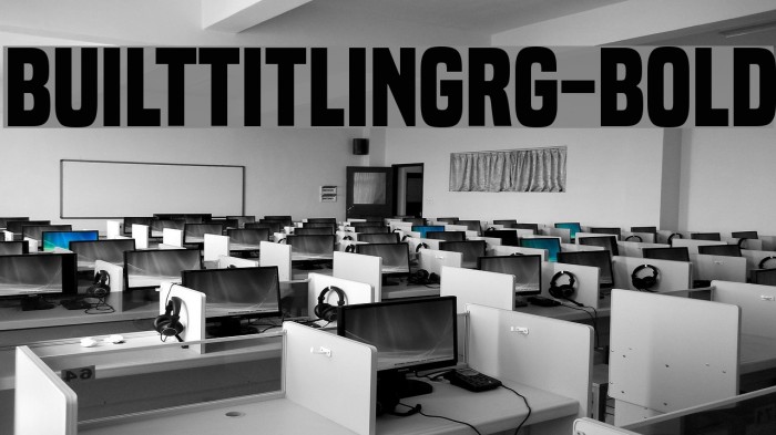 BuiltTitlingRg-Bold Font examples
