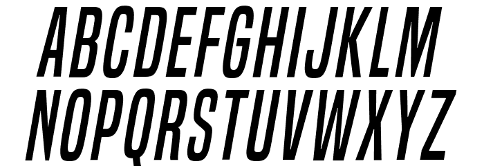 BuiltTitlingRg-Italic Font LOWERCASE
