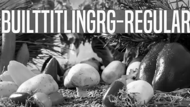 BuiltTitlingRg-Regular Font examples
