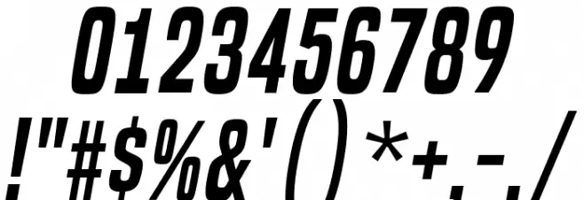 BuiltTitlingSb-Italic Font OTHER CHARS