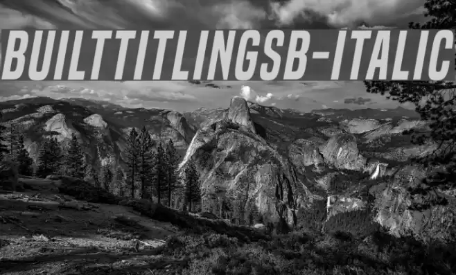 BuiltTitlingSb-Italic Font examples