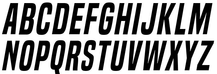 BuiltTitlingSb-Italic Font LOWERCASE