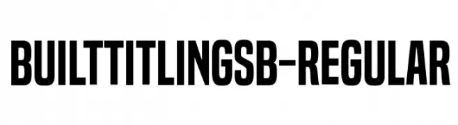 BuiltTitlingSb-Regular  Frei Schriftart Herunterladen