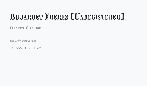 Bujardet Freres [Unregistered] Business Card