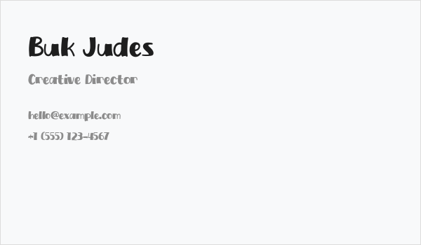 Buk Judes Business Card