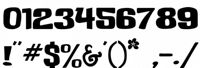 Buka Bird フォント その他の文字