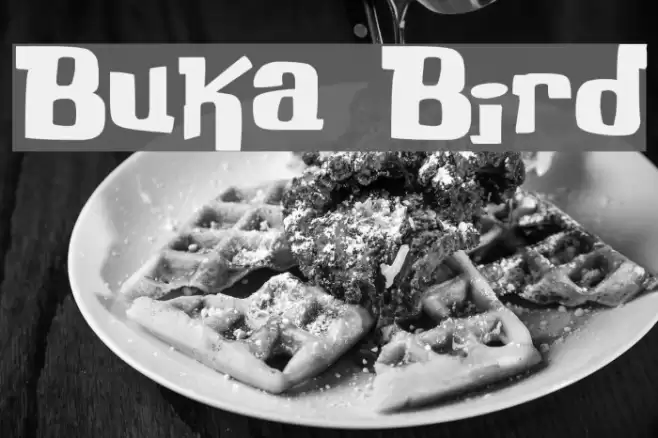 Buka Bird フォント examples