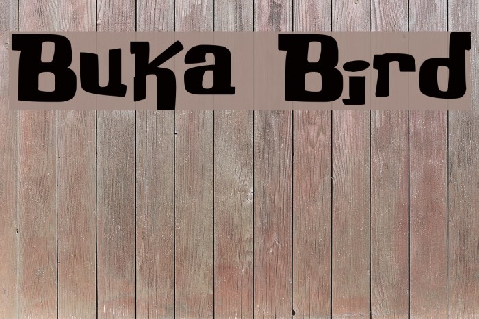 Buka Bird Font examples