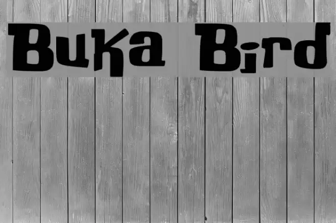 Buka Bird フォント examples