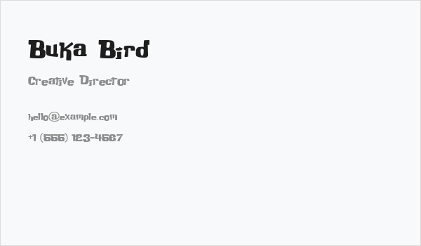 Buka Bird Business Card