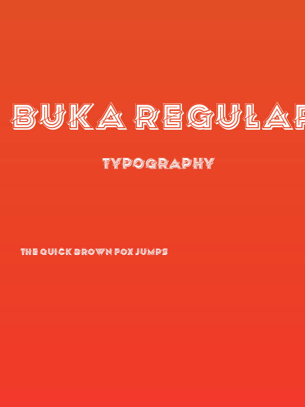 Buka Regular Poster