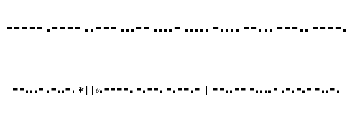BukanMorse One Font OTHER CHARS