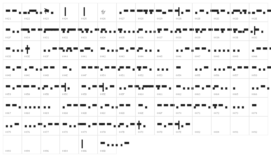 BukanMorse One Character Map