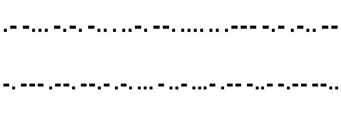 BukanMorse One Font LOWERCASE