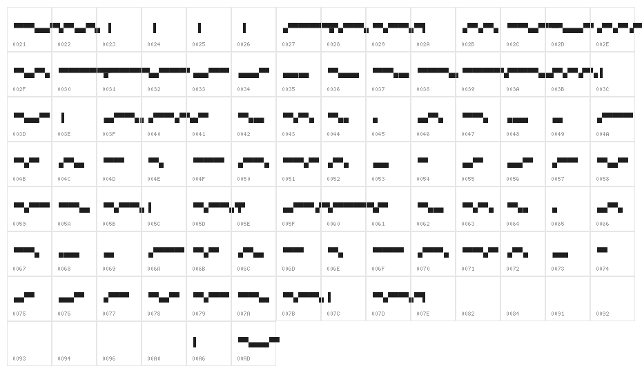 BukanMorse Too Character Map
