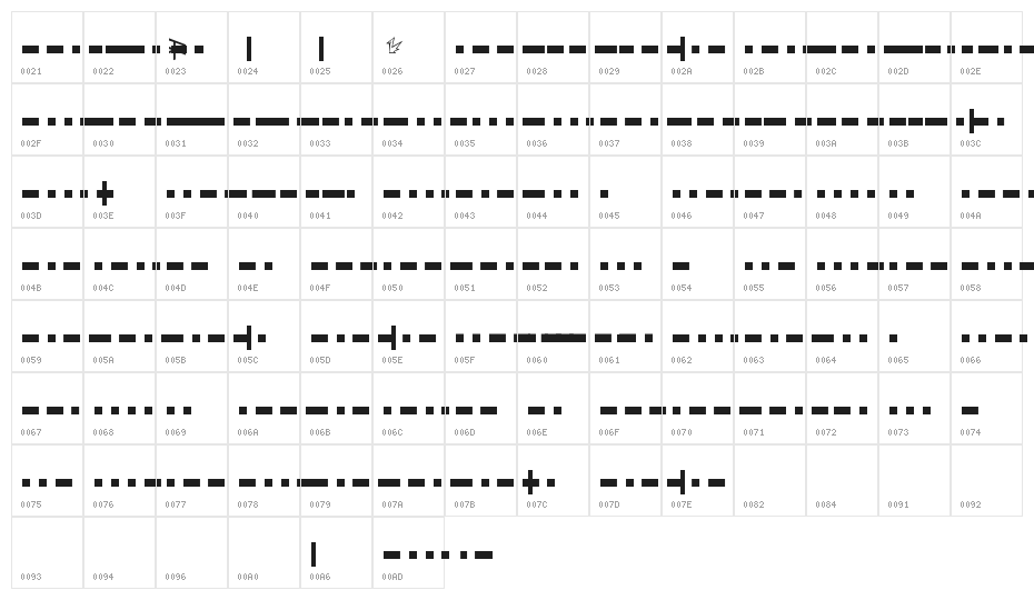 BukanMorse Character Map