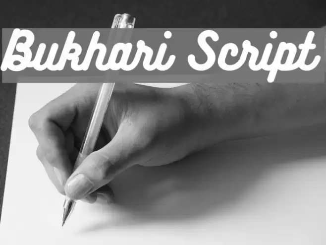 Bukhari Script Font examples
