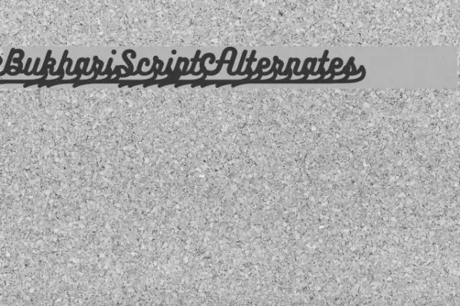 BukhariScript Alternates Font examples