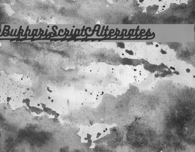 BukhariScript Alternates Font examples