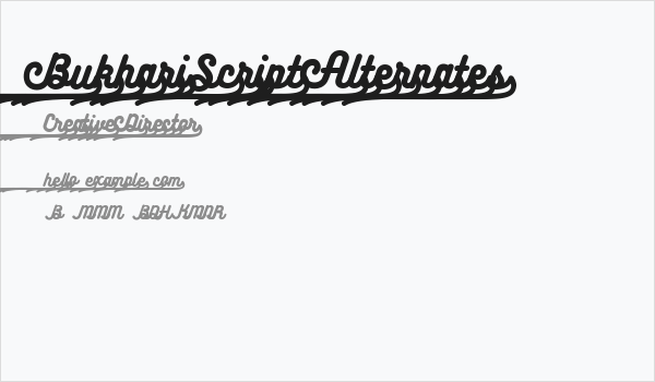 BukhariScript Alternates Business Card