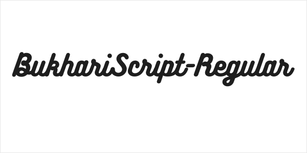 BukhariScript-Regular Logo