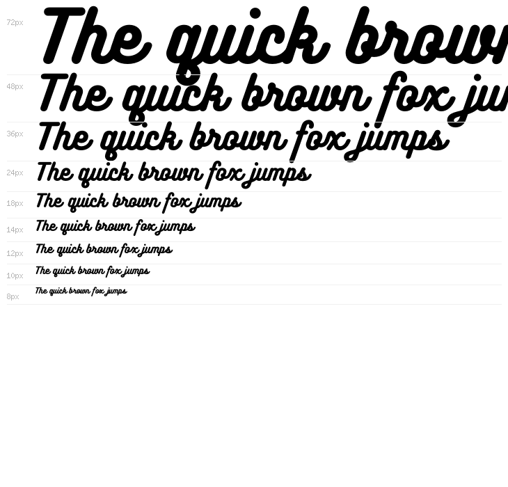 BukhariScript-Regular Waterfall