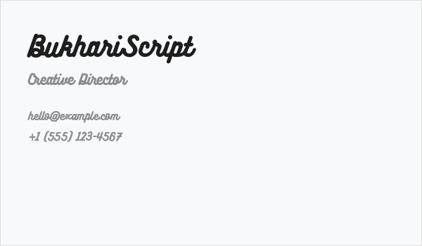 BukhariScript Business Card