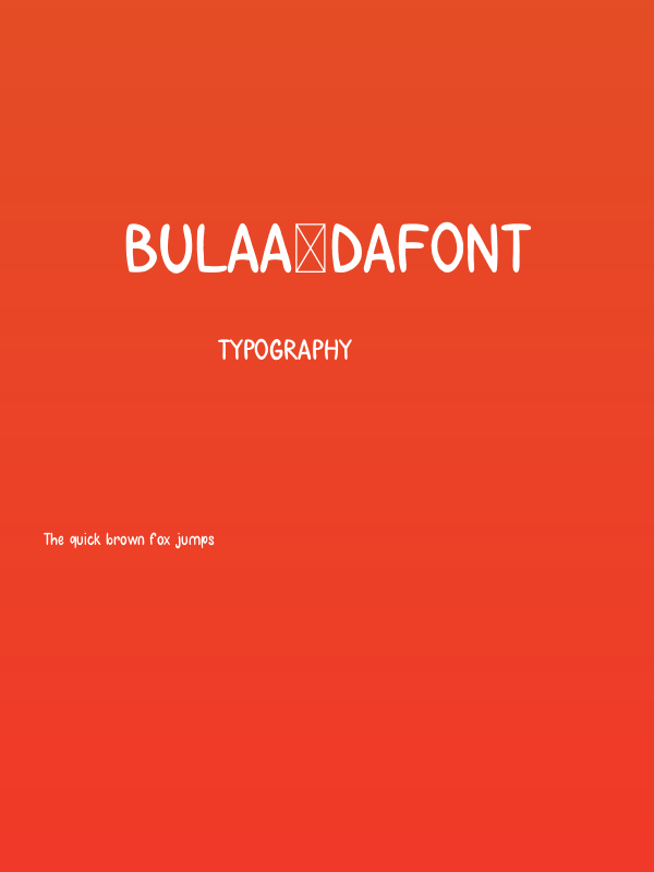 Bulaa-DaFont Poster