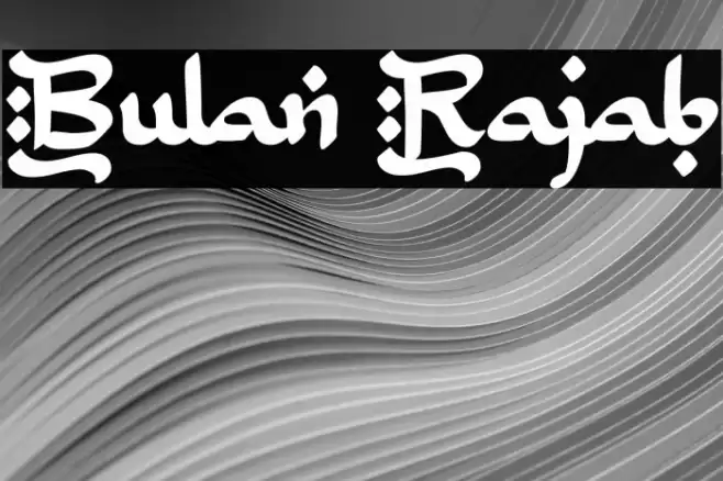 Bulan Rajab Font examples