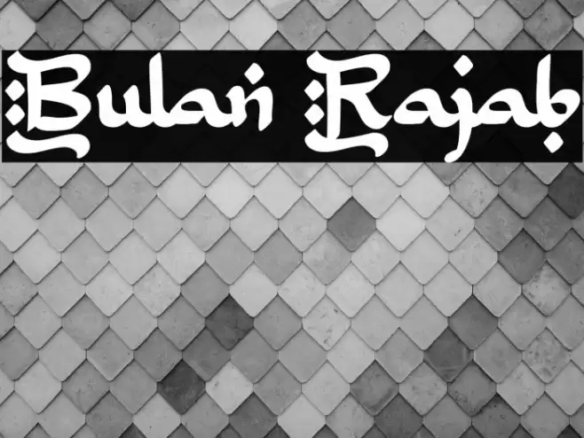 Bulan Rajab Font examples