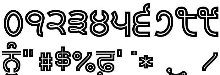 Bulara Hollow Bold Font OTHER CHARS