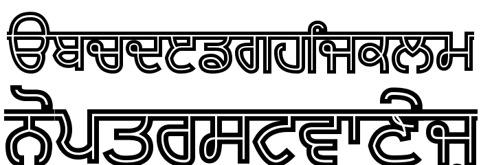 Bulara Hollow Bold Font LOWERCASE