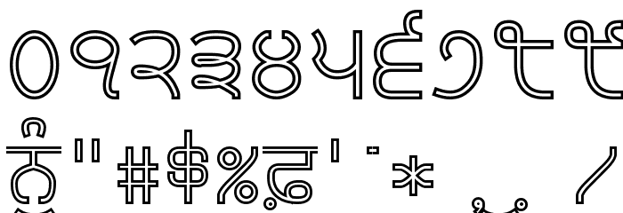 Bulara Hollow Font OTHER CHARS