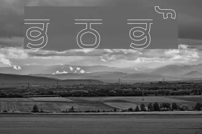 Bulara Thin Border Outline Font examples