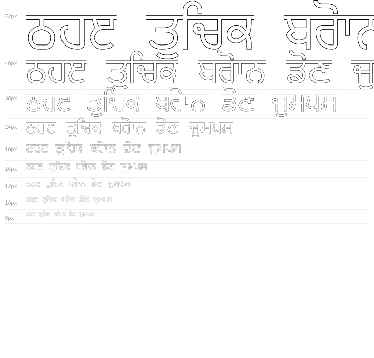 Bulara Thin Border Outline Waterfall